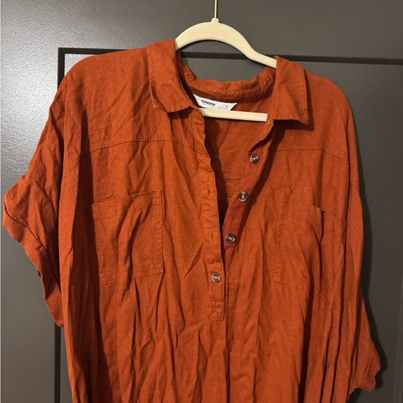 Rust Button-Up dress - Picture 2 of 5
